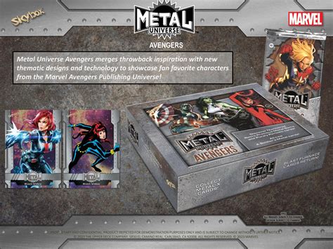 marvel metal universe avengers trading cards hobby box|metal universe avenger trading cards.